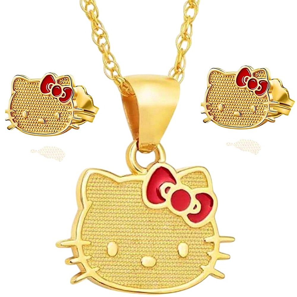 Sanrio Gold-Plated Hello Kitty Set
